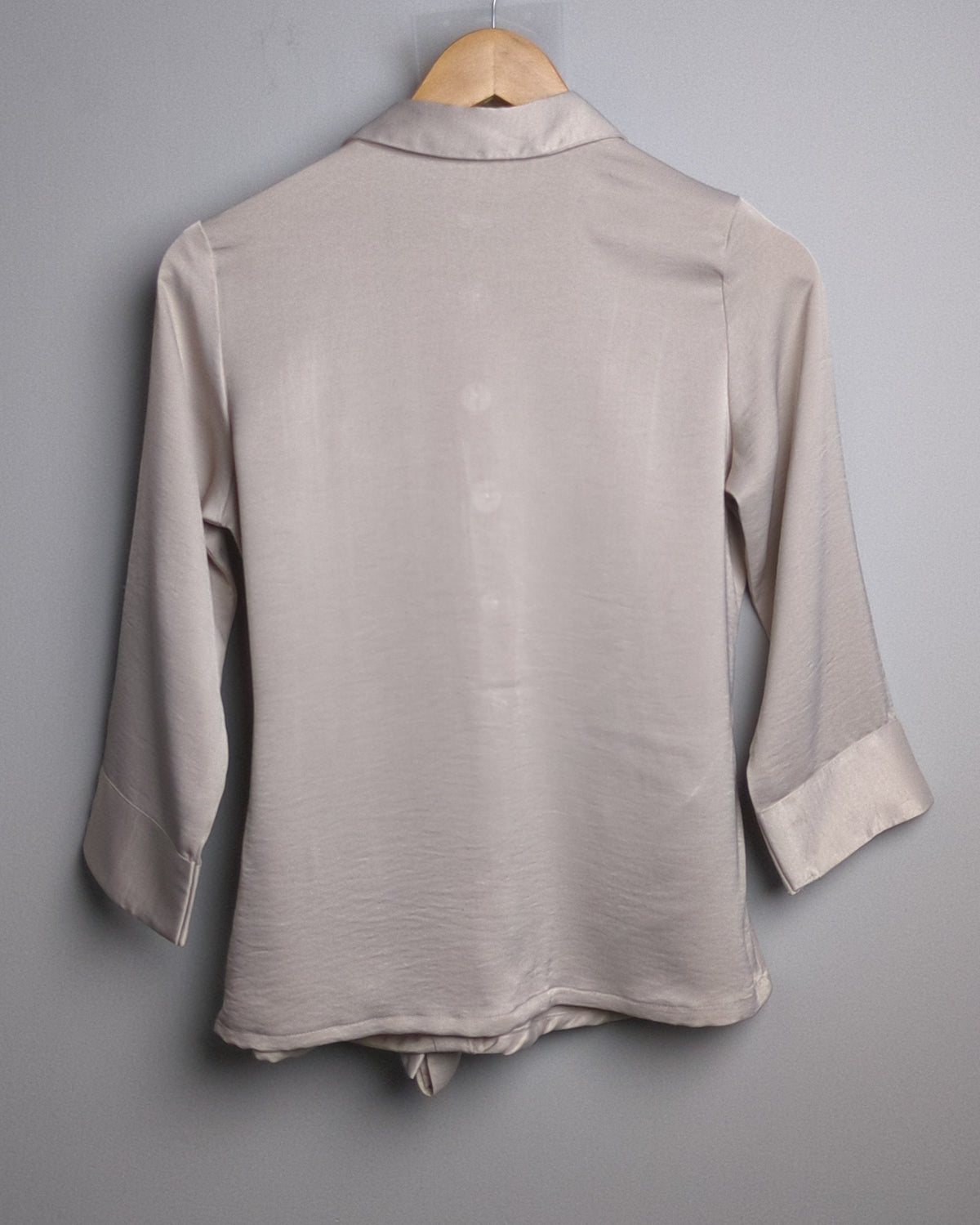 And Beige Satin Shirt