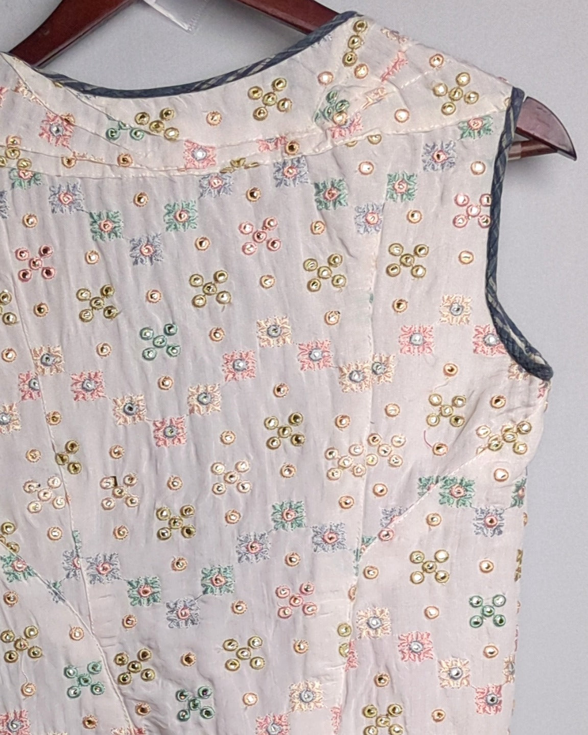 White Embroidered Waistcoat