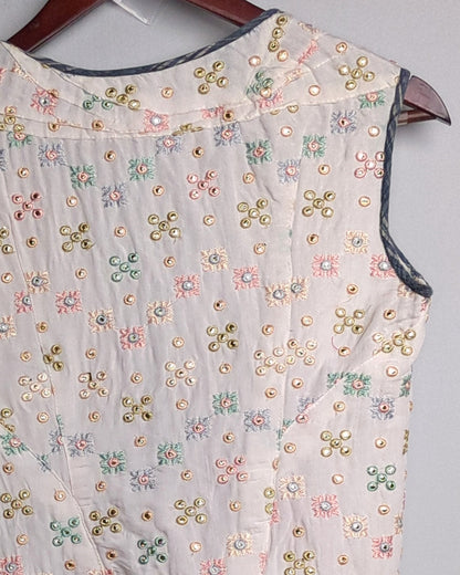 White Embroidered Waistcoat