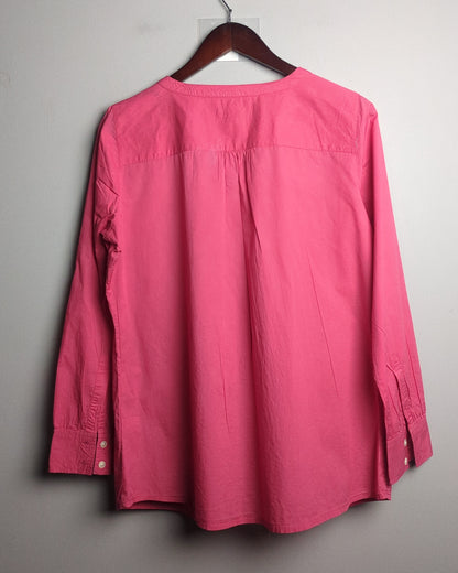 Lands End Pink Pleated Blouse
