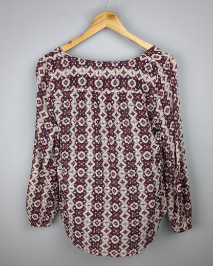 Lucky Brand Wine Printed Tunic