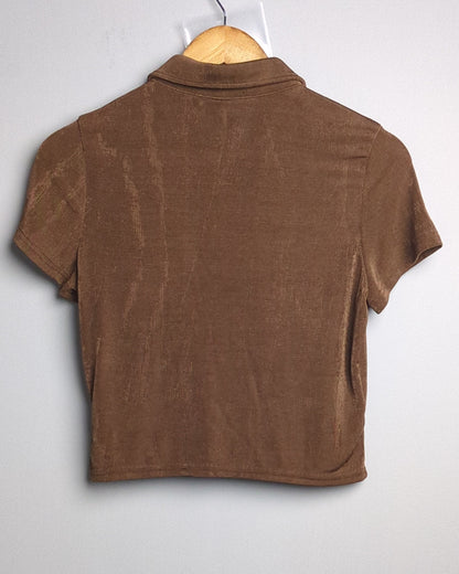 Divided H&M Brown Collared Shirt