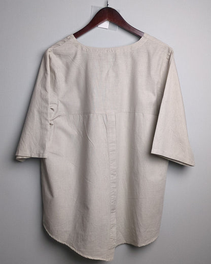 Ellen Tracy Beige Zip Top