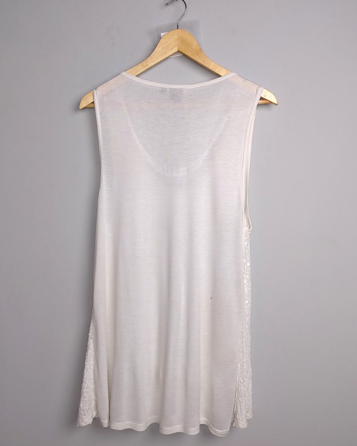 Walk And Talk White Sequin Tank