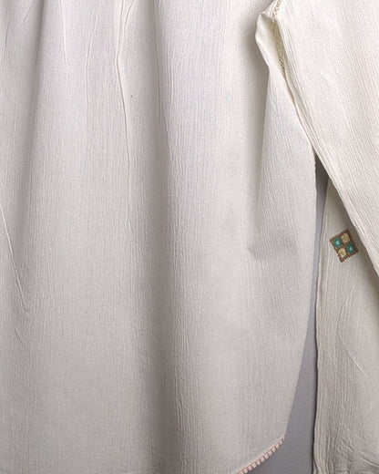 Gap White Embroidered Blouse