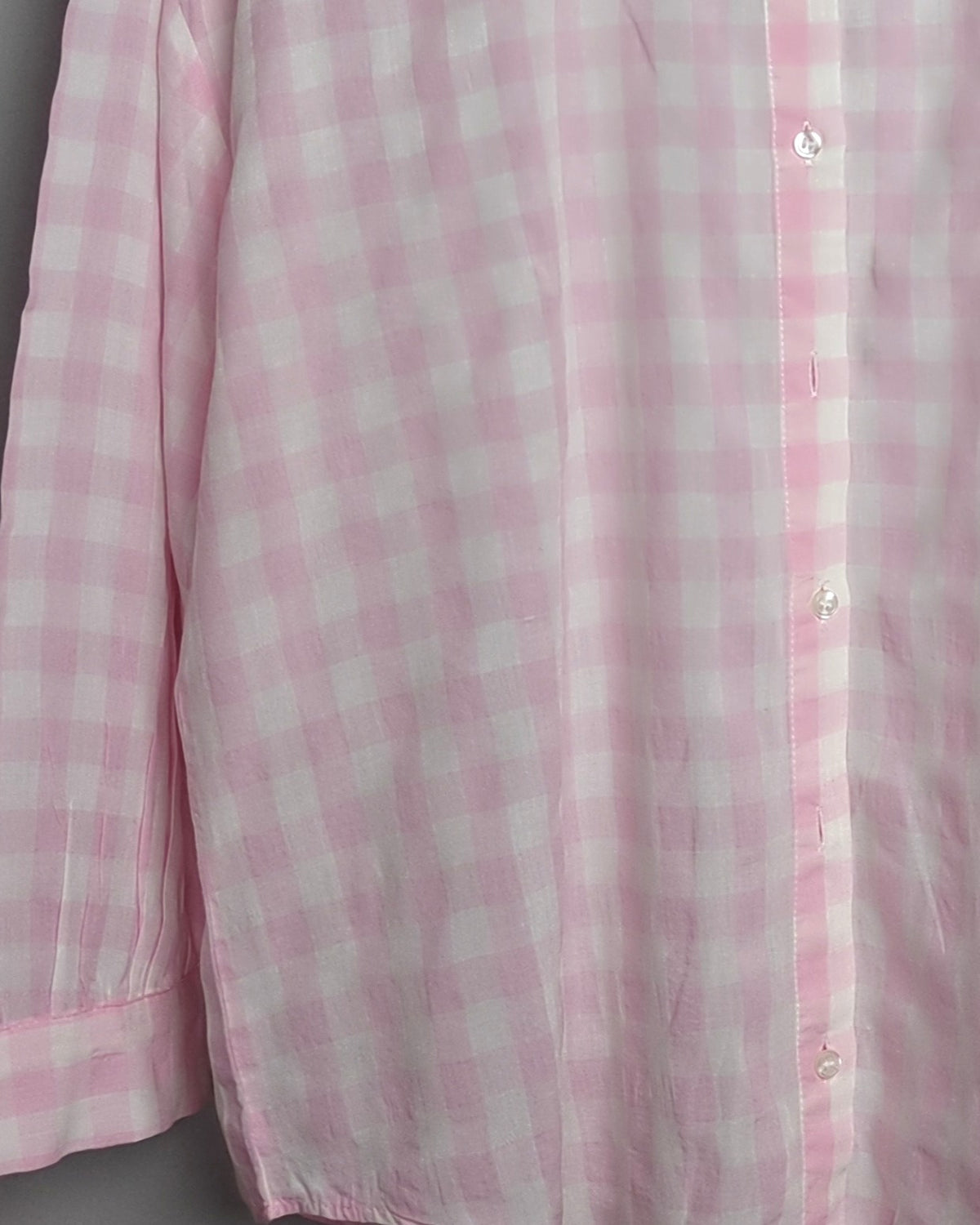 Zara Pink Checked Women'S Shirt