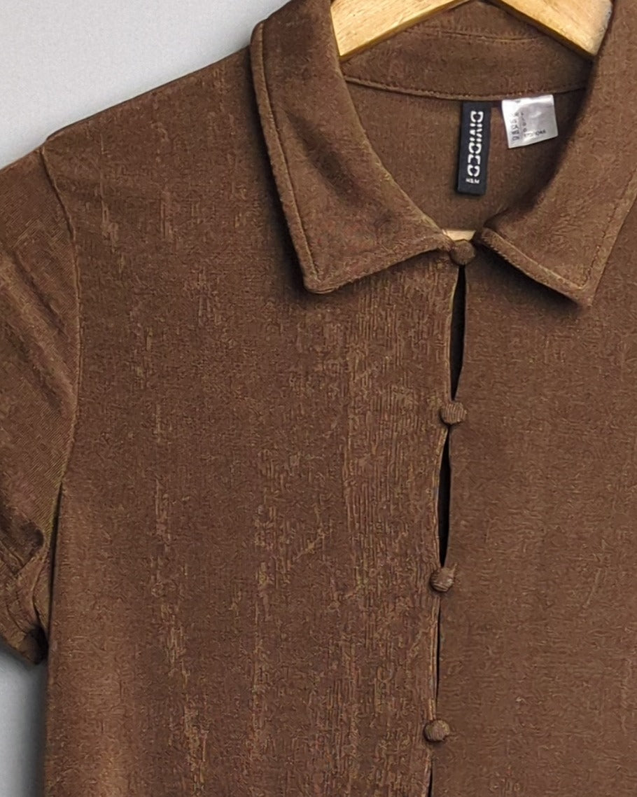 Divided H&M Brown Collared Shirt