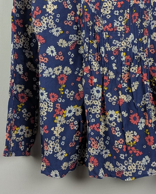 Blue Floral Blouse
