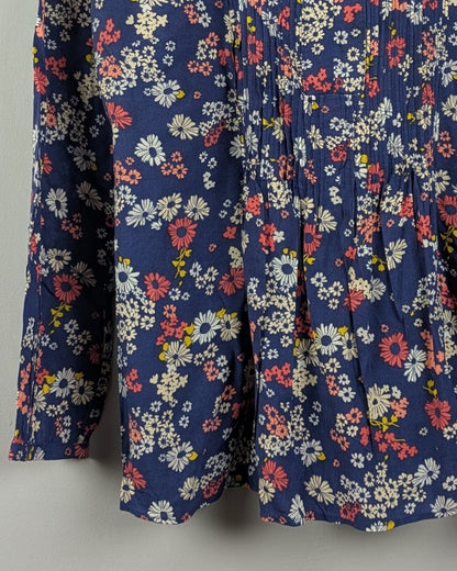 Blue Floral Blouse