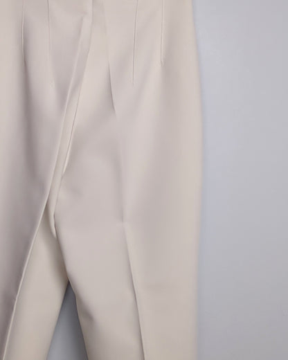 Zara Off-White Tapered Trousers
