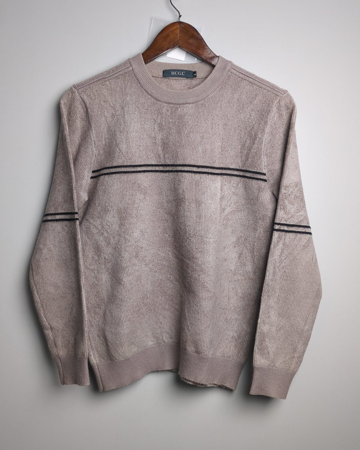 Hcgl Beige Striped Sweater