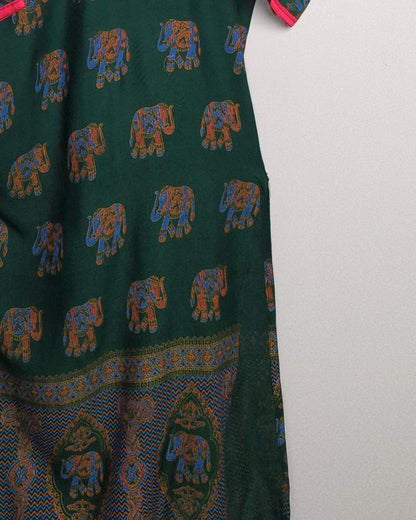 Green Elephant Kurta