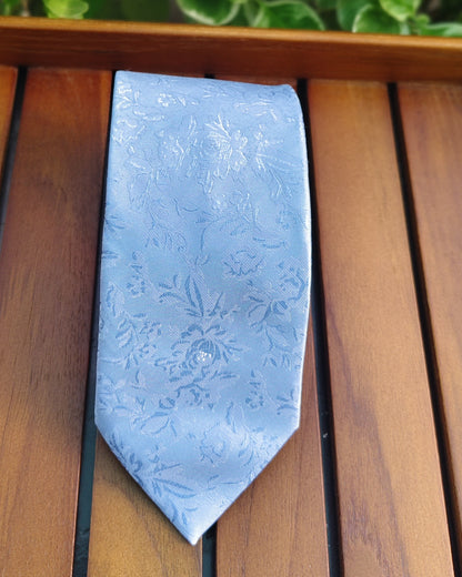 Blue Floral Necktie