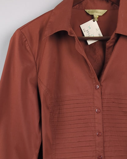 Brown Button-Down Shirt