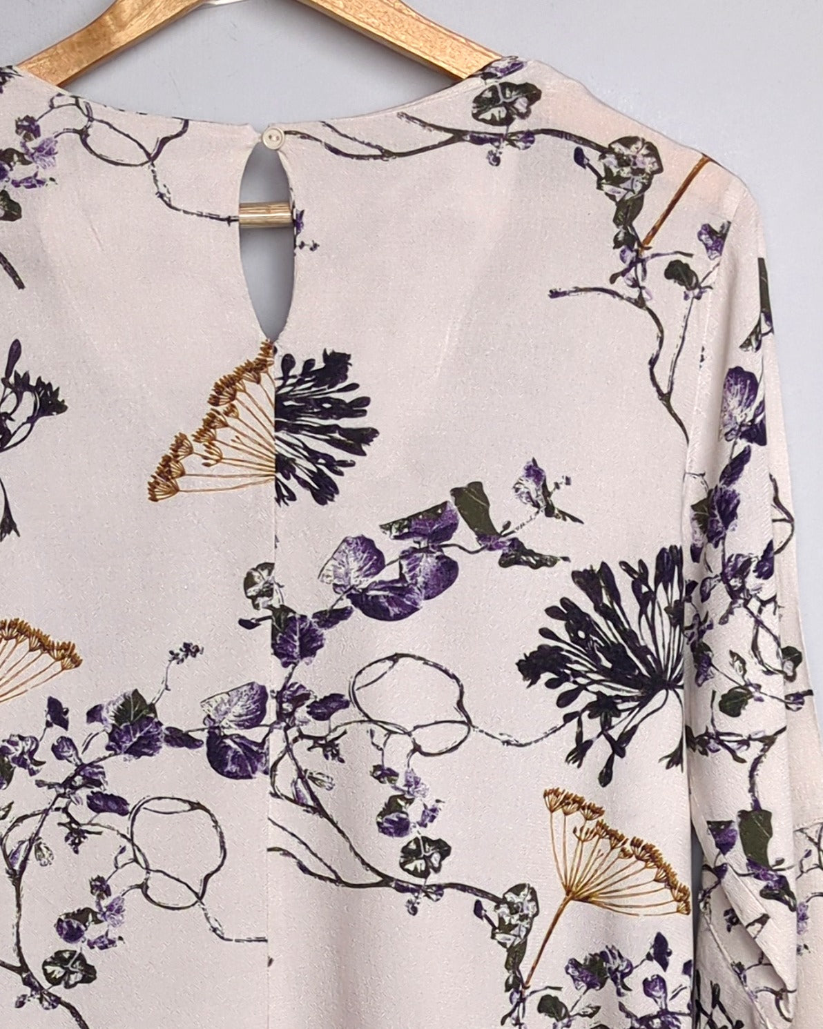White Floral Blouse