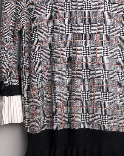 Gray Plaid Sweater