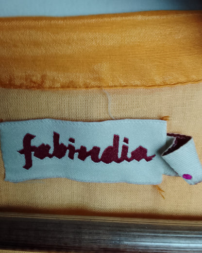 Fabindia Orange Silk Kurta