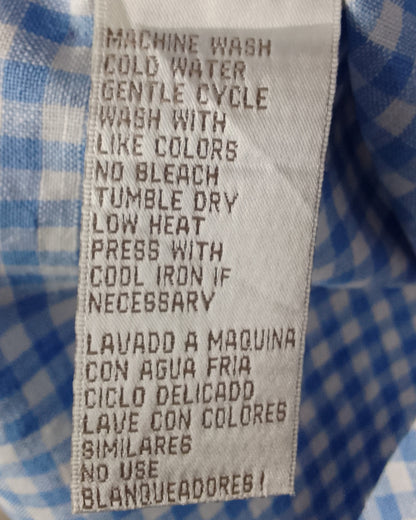 Jones New York Blue Gingham Shirt