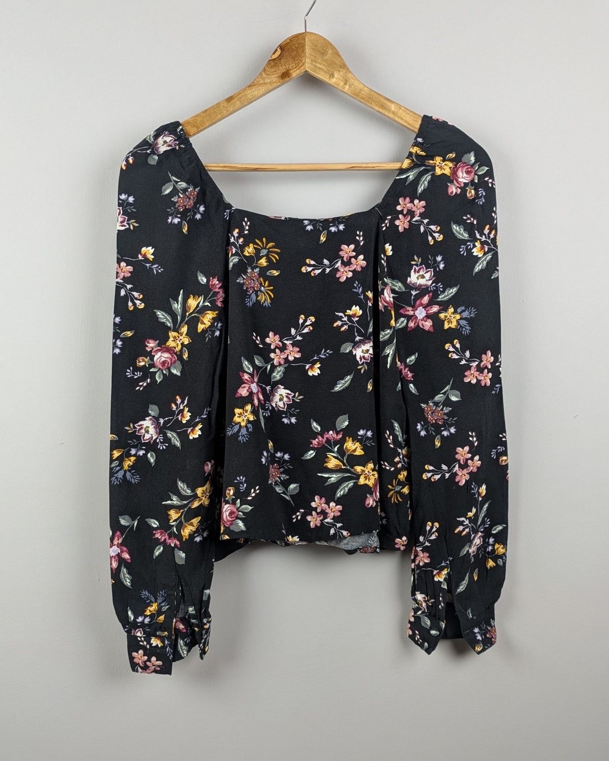 Black Floral Blouse