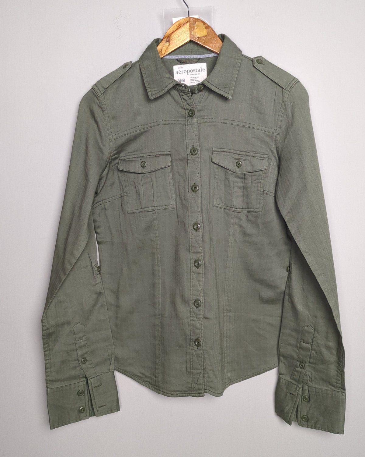 Aéropostale Green Utility Shirt