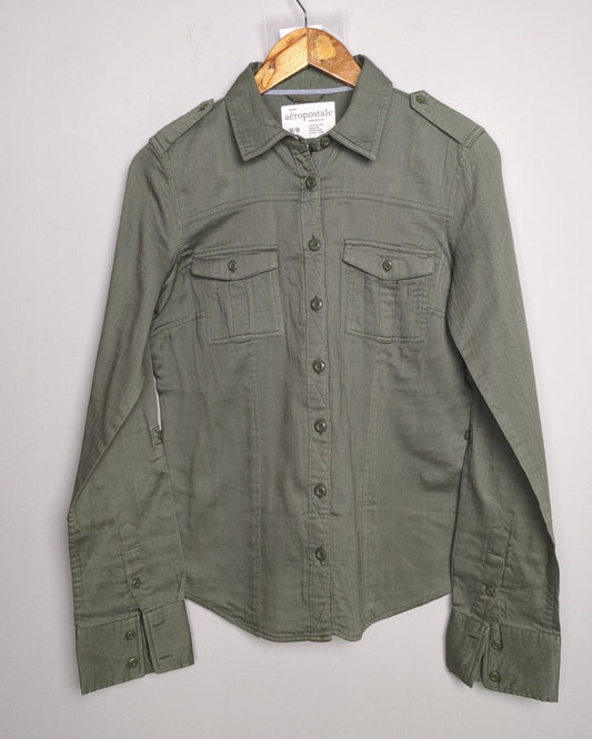 Aéropostale Green Utility Shirt