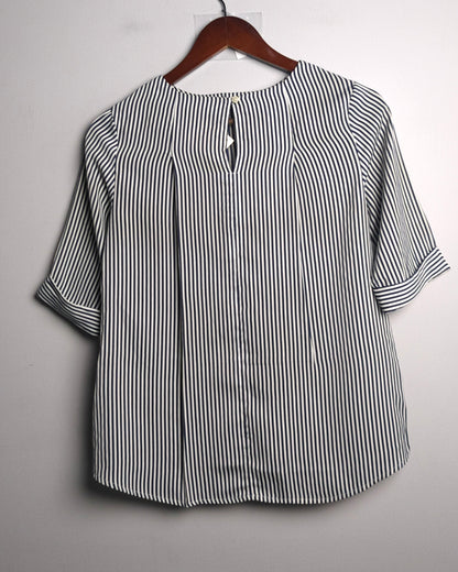 Vanheusein Blue Striped Blouse
