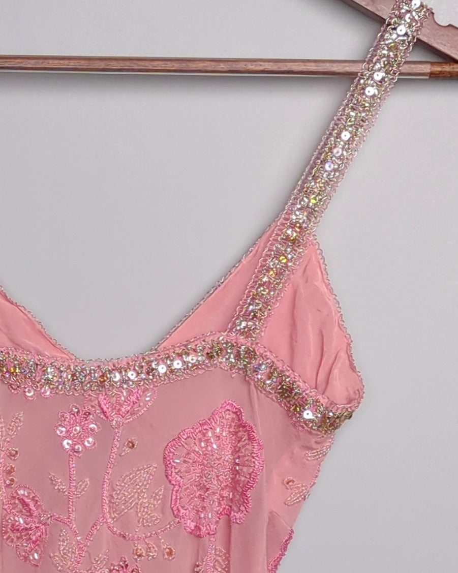 Pink Embellished Camisole Top