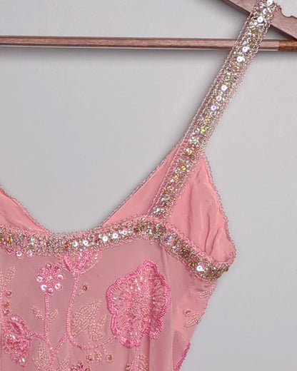 Pink Embellished Camisole Top