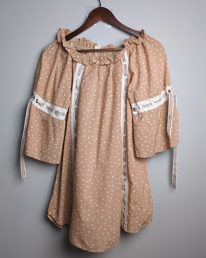 Surf Gypsy Beige Polka Top