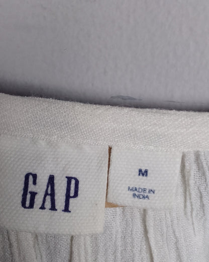 Gap White Embroidered Blouse