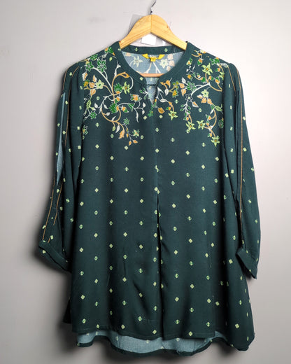 Green Floral Tunic