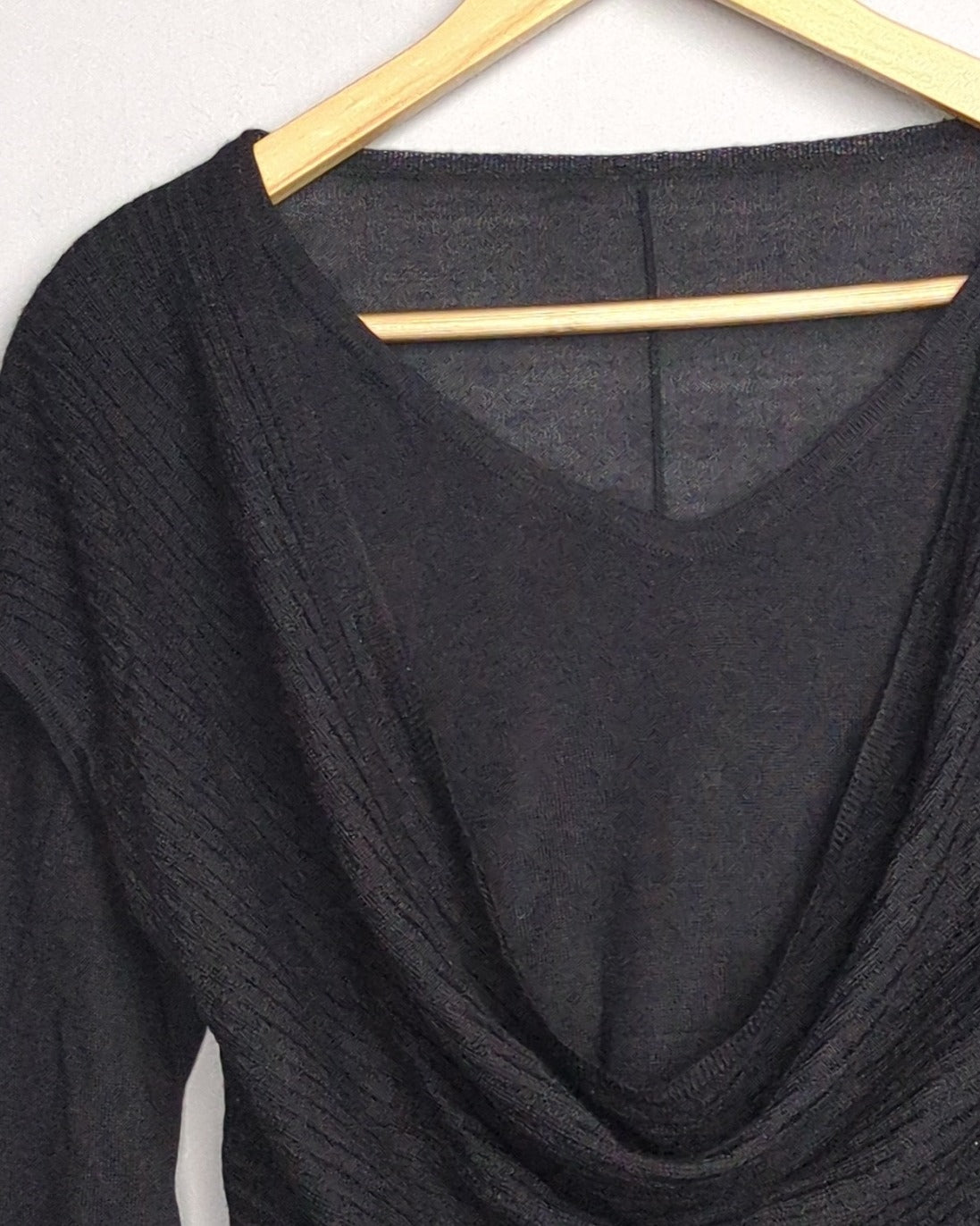 Black Cowl Sweater
