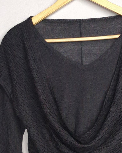 Black Cowl Sweater