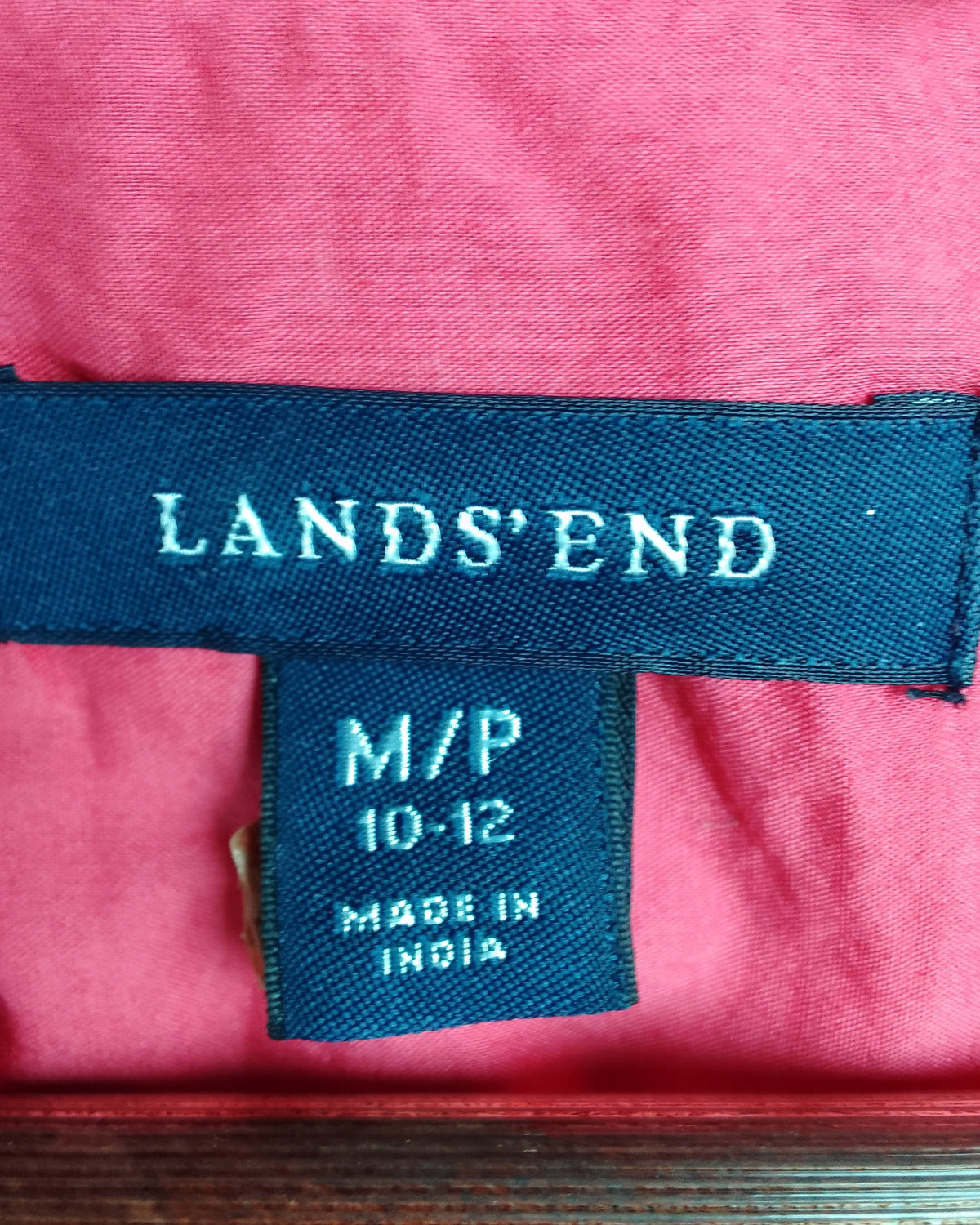 Lands End Pink Pleated Blouse