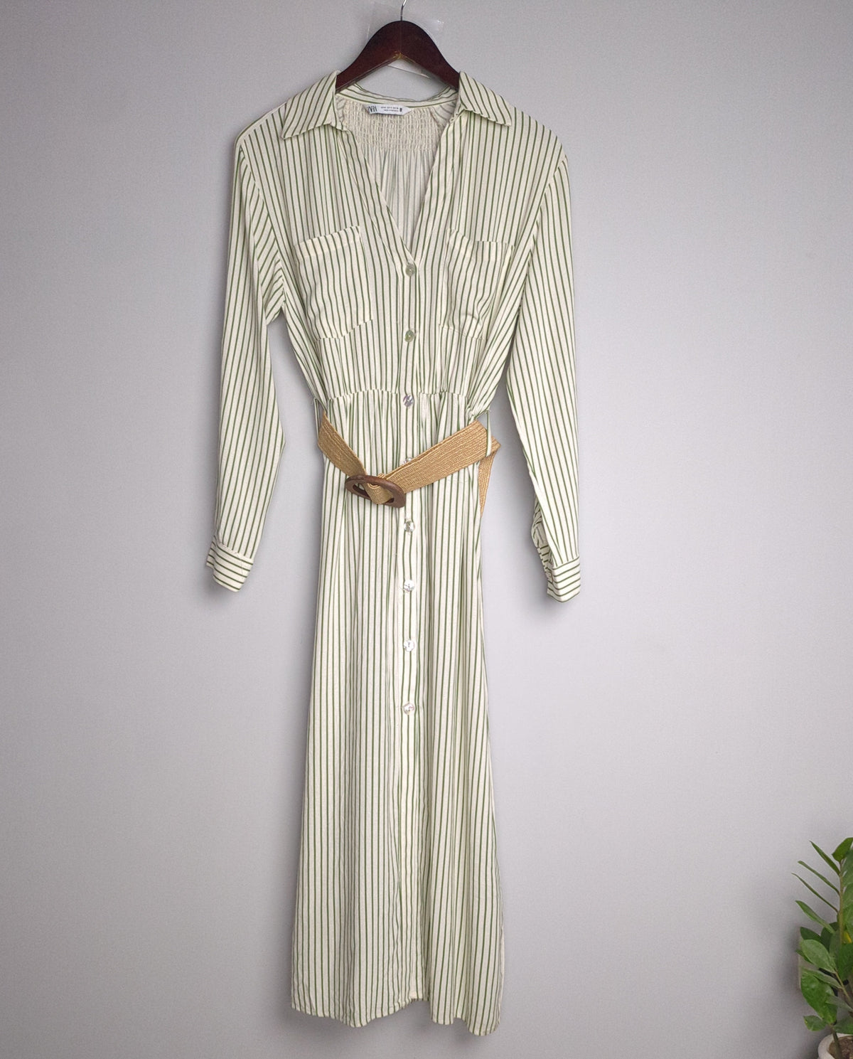 Zara Green Shirt Dress