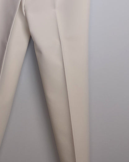 Zara Off-White Tapered Trousers
