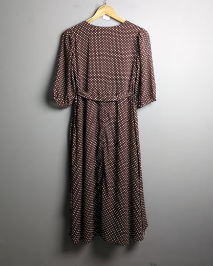 Wardrobe Brown Wrap Dress