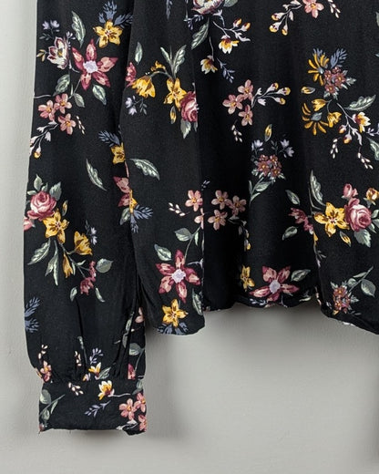 Black Floral Blouse