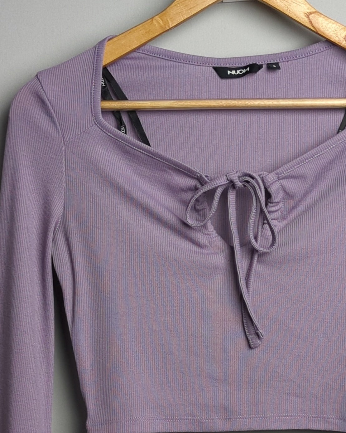Nuon Purple Ribbed Top
