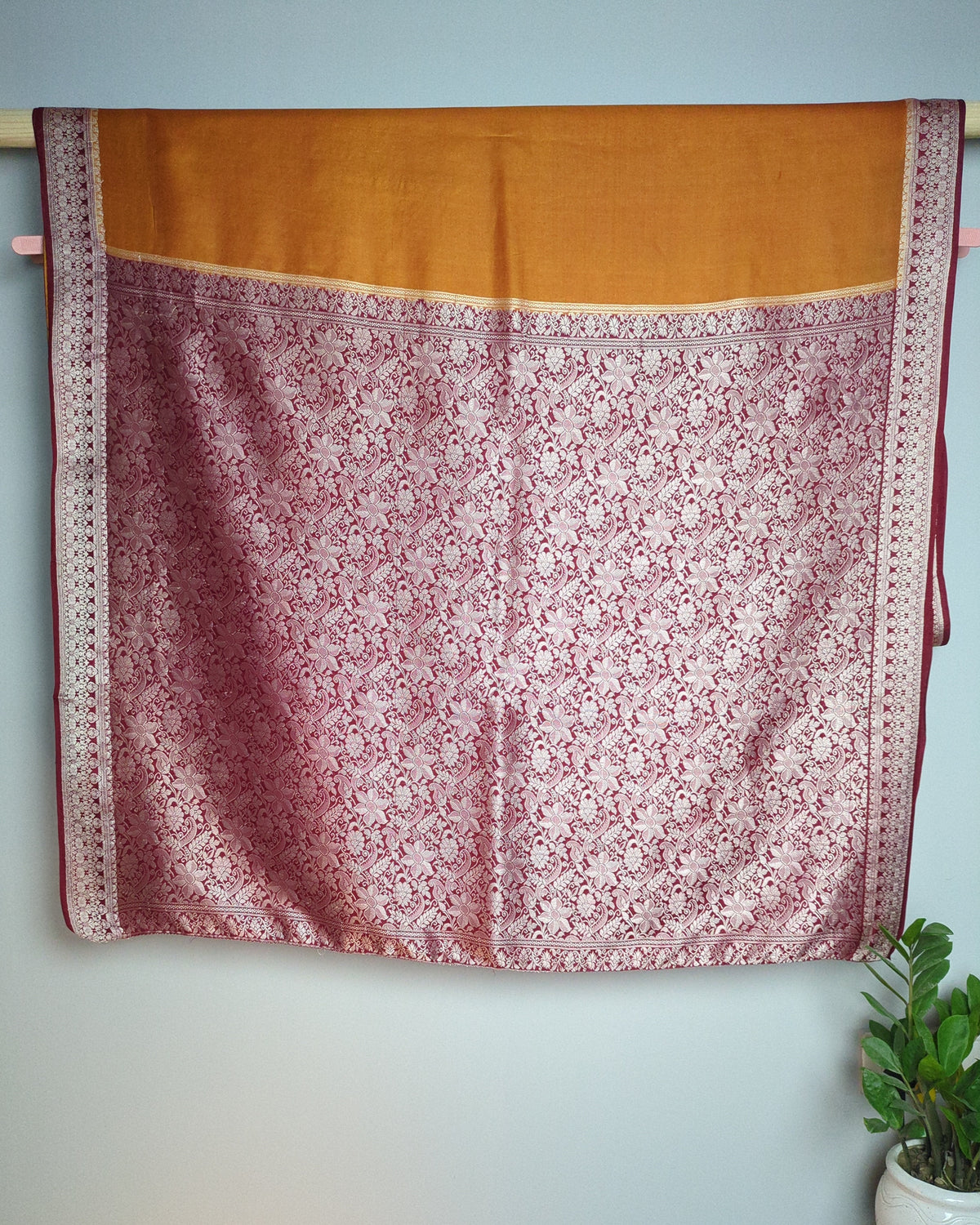 Wine Floral Saree