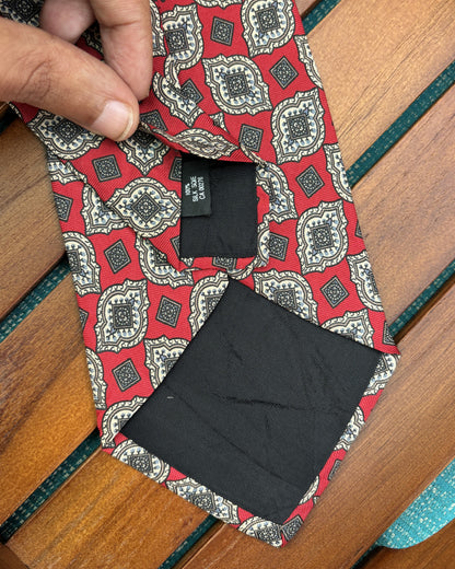 Chaps Ralph Lauren Red Patterned Necktie