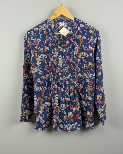 Blue Floral Blouse
