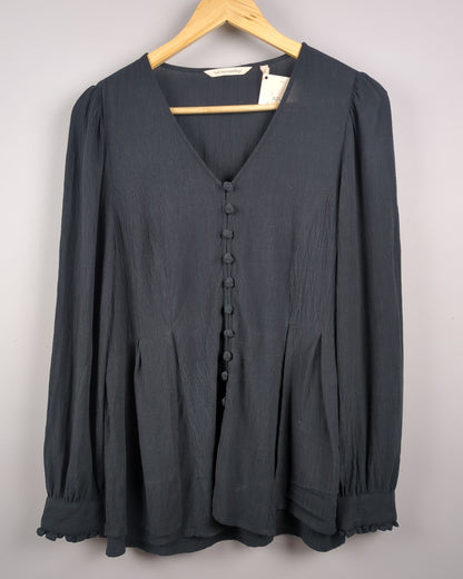 Black Buttoned Blouse