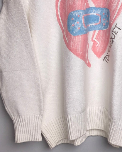 Tourniquet White Graphic Sweater