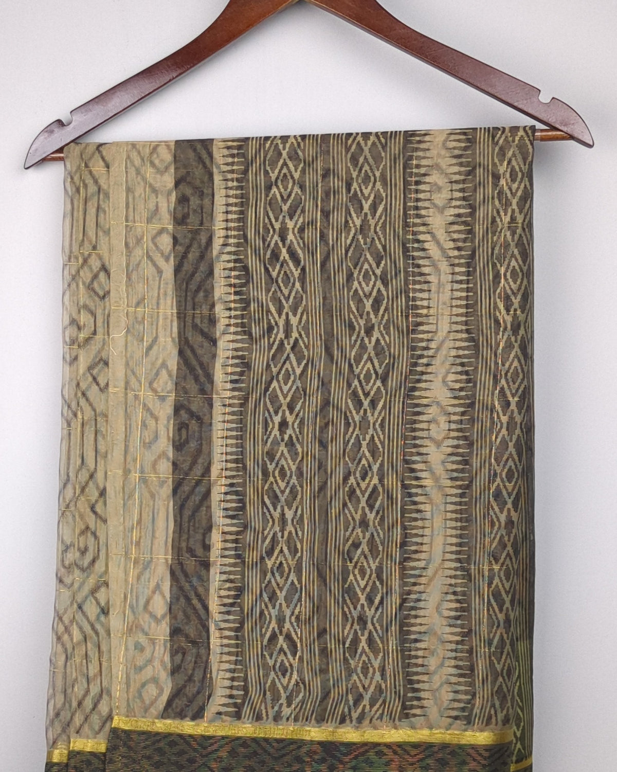 Beige Printed Saree