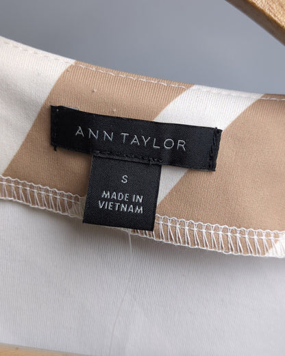 Ann Taylor Beige Printed Women's Top