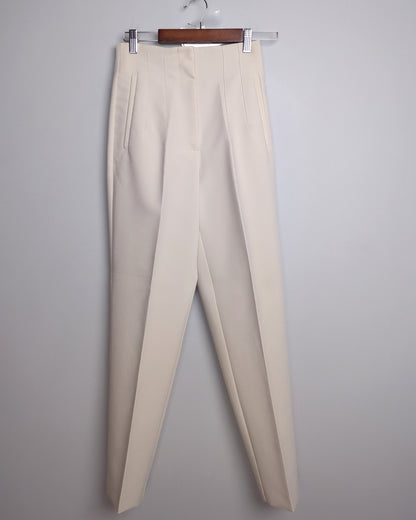Zara Off-White Tapered Trousers