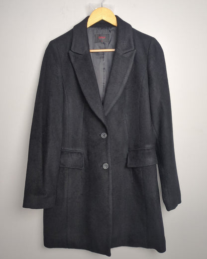 Zishen Black Woolen Coat
