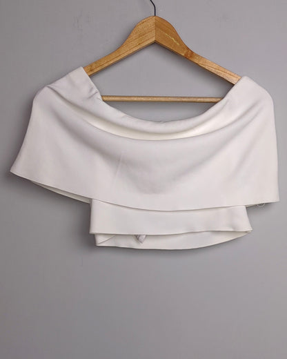 Zara White Off-Shoulder Top
