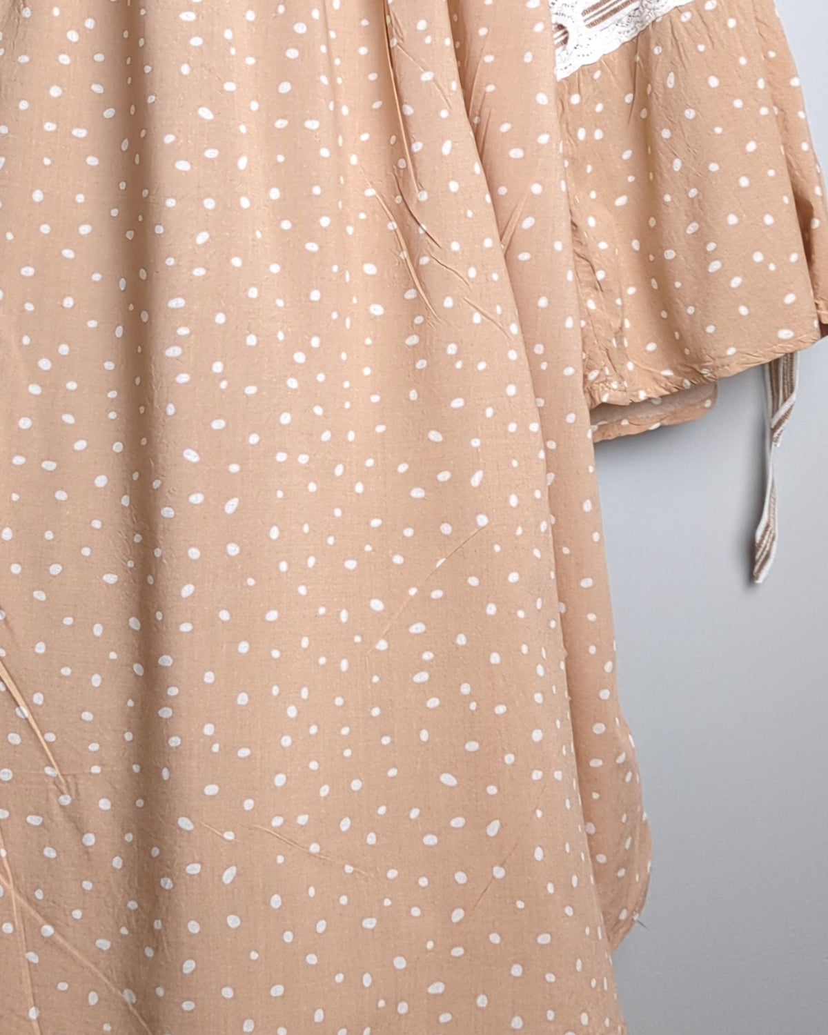 Surf Gypsy Beige Polka Top